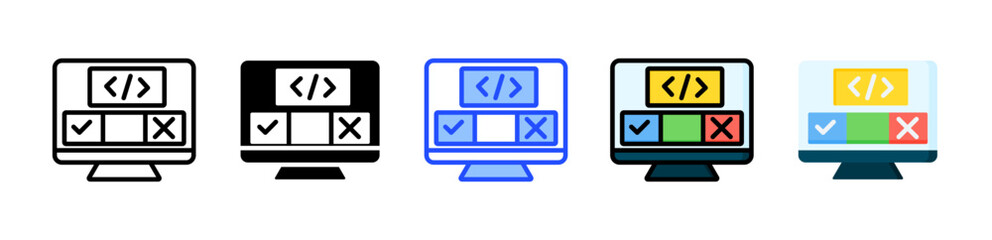 Boolean Icon Collection With Multiple Styles