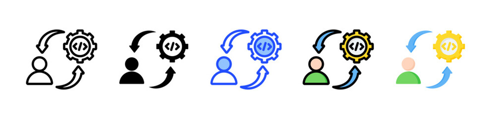 Client Icon Collection With Multiple Styles