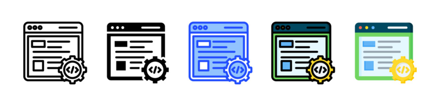 Backend Icon Collection With Multiple Styles