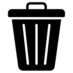 trash bin delete icon in flat style vector