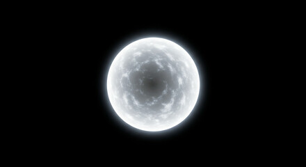 Obraz premium Luminous Full Moon in Night Sky Celestial Body Space Orb Glowing Sphere