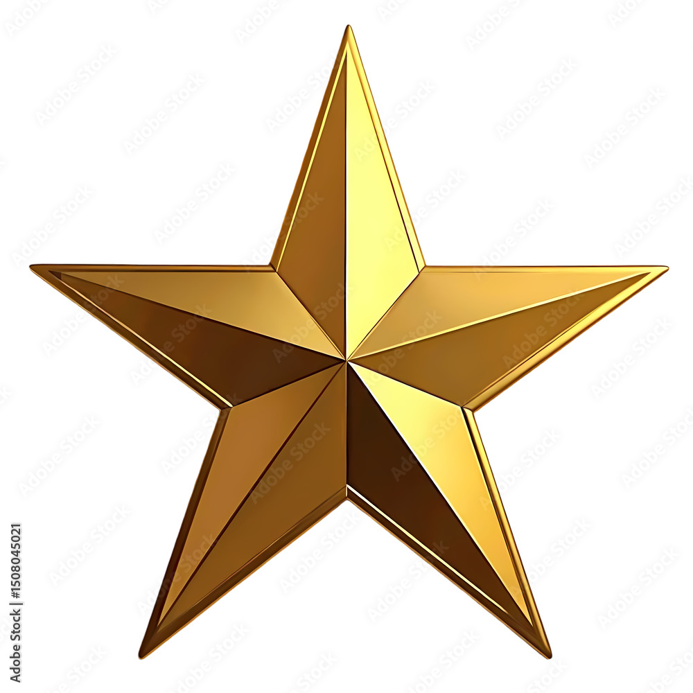 Poster a single golden star with sharp points on a black background creating a striking and elegant design 