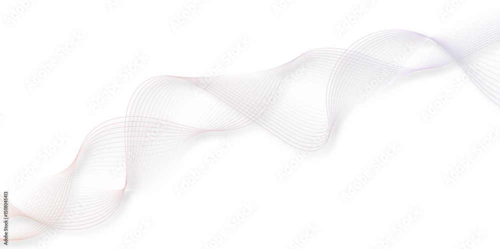 Poster Smooth wave abstract vector background layout design. background image with dynamic curves. Abstract pink futuristic blend waves lines technology background and sound wave lines on white background.	