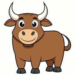 cow cartoon isolated on white