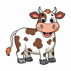 funny cow cartoon