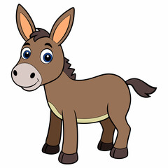 animal, cartoon, vector, donkey, mammal, rabbit, bunny, illustration, cute, dog, farm, horse, isolated, funny, fun, animals, pet, brown, drawing, character, deer, art, easter, smile, wild