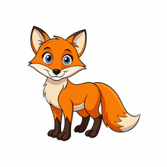Fototapeta premium red fox cartoon