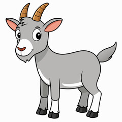 animal, cow, cartoon, farm, vector, goat, illustration, mammal, bull, cattle, milk, isolated, white, art, agriculture, calf, nature, livestock, funny, black, cute, horn, icon, tail, donkey