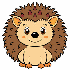 cartoon, animal, hedgehog, lion, illustration, vector, mammal, character, funny, cat, fun, cute, drawing, wild, isolated, pet, art, baby, nature, wildlife, zoo, toy, dog, brown, smile