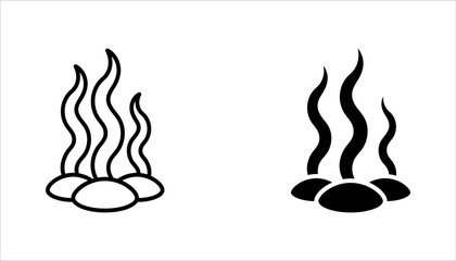 Seaweed linear icon set. underwater plant, natural component, skincare treatment and food Ingredient. vector illustration on white background