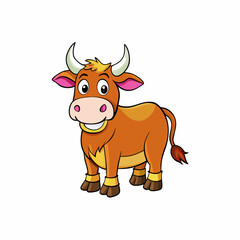 cow, animal, cartoon, bull, farm, vector, illustration, mammal, cattle, milk, cute, nature, calf, white, art, isolated, livestock, brown, dairy, drawing, agriculture, animals, cheerful, funny, toy