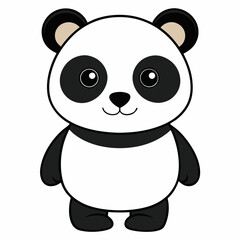 panda, bear, animal, cartoon, illustration, cute, baby, vector, character, zoo, fun, mammal, wild, bamboo, wildlife, black, china, smile, drawing, animals, happy, funny, art, teddy, icon , panda