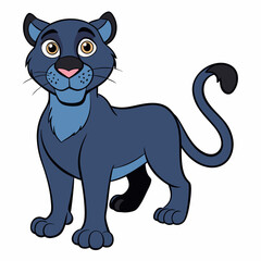 black cat cartoon , panther 
