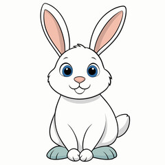 white rabbit with a carrot