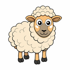 vector illustration of a sheep , sheep