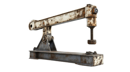 A hydraulic jack for lifting heavy building materials, Transparent background, PNG file