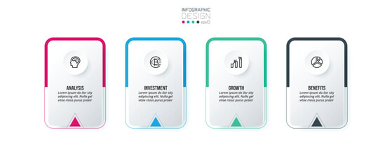 Business concept infographic template with option.
