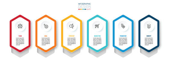 Business concept infographic template with option.
