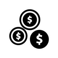 Obraz premium Currency Symbols Silhouette Icon Design