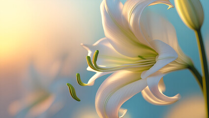 beautiful lírio perfil flower ai genrative