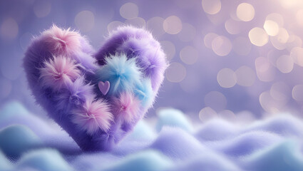 delicate ornate purple heart adorned wit ai genrative
