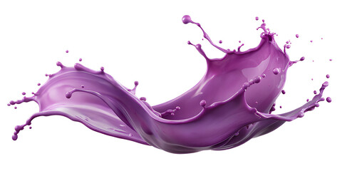 Fototapeta premium Purple Liquid Splash Isolated on White Background 