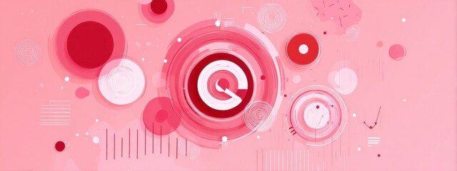 Fototapeta premium Abstract Red Circle Design