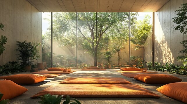 A corporate wellness program that includes yoga and mindfulness sessions for employees 