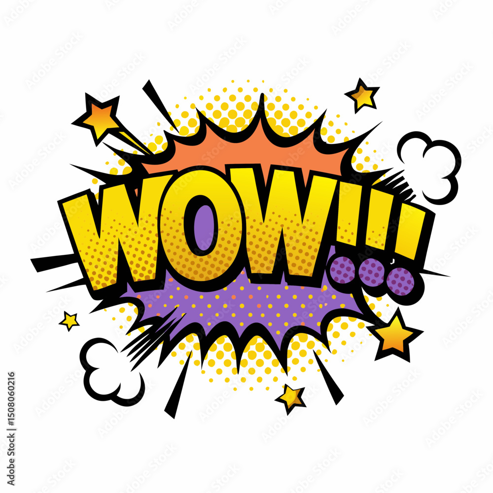 Poster comic book style vector image with 