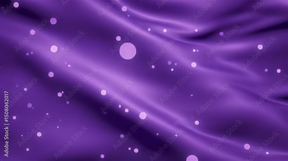 Poster purple abstract motion background with glowing particles