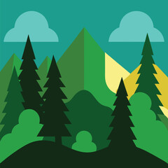 Obraz premium winter landscape with trees