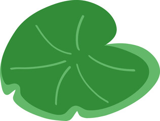 Lotus Leaf Cartoon Illustration