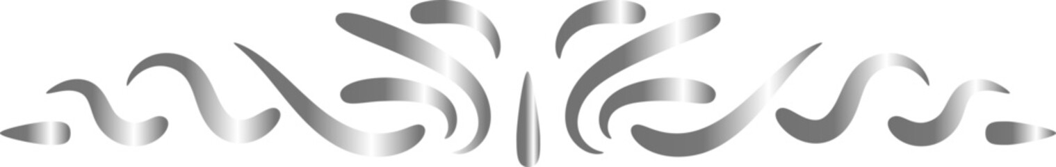 silver border divider luxury decoration