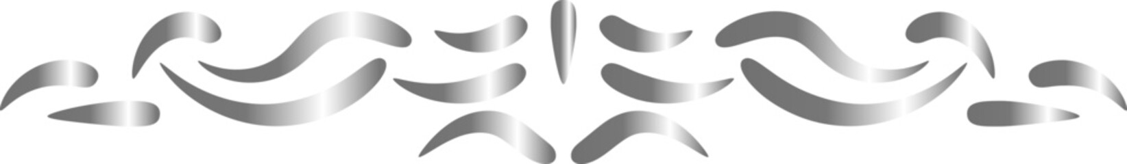 silver border divider luxury decoration