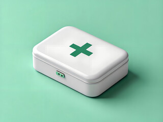 Medical bag on blue background, medical concept ai generated