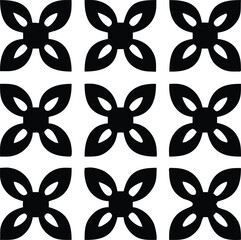 Fototapeta premium Nine abstract floral patterns are arranged into a symmetrical grid on a white background