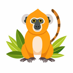 Adorable Cartoon Monkey/Lemur Character