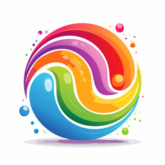 Dynamic Abstract Color Swirl Logo