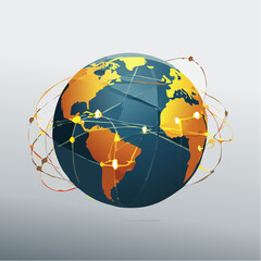 Earth Globe Globalization and International Communication