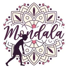Fototapeta premium Lineal mandala background
