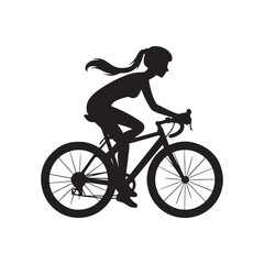 Fototapeta premium cycling vector silhouette clip art logo design illustration