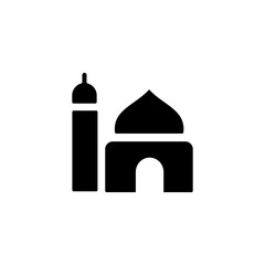 Mosque Icon with Dome and Minaret