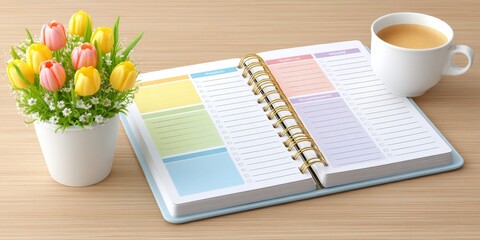 A college student organizing reduced spending categories on planner