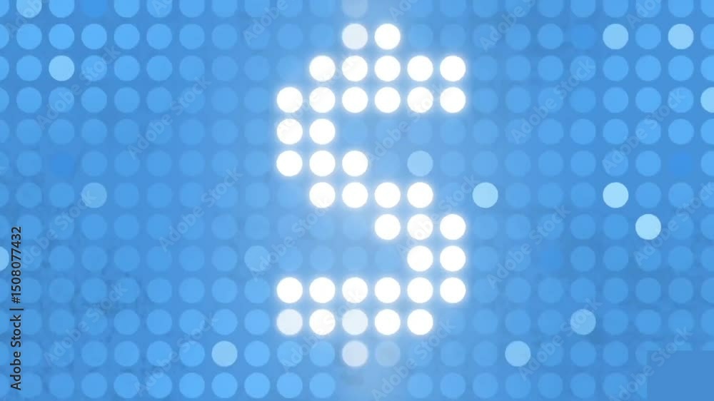 Poster digital dollar symbol made from pixel grid animation