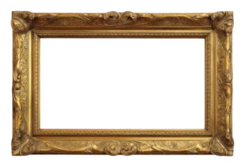 PNG Vintage gold frame rectangular decorative painting.
