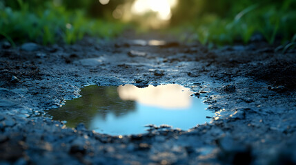 Obraz premium water in the pothole