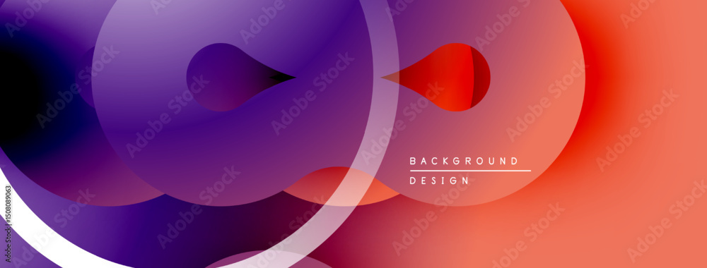 Poster Abstract fluid shapes, vibrant colors blend. Modern design, smooth gradients create dynamic composition. Minimalist aesthetic.