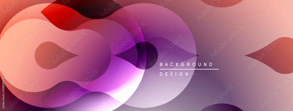 Poster abstract fluid shapes, vibrant colors blend. modern design, smooth gradients create dynamic visual e