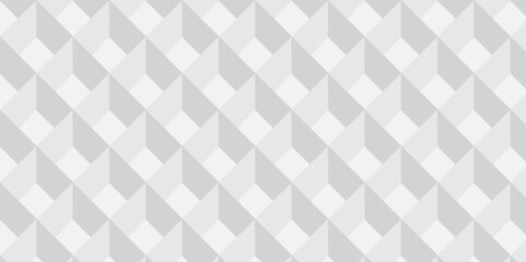 Fototapeta premium Seamless white geometric cube creative concept triangle overlapping overlap square technology texture. geometric digital cubes fabric and wallpaper grid block texture background.