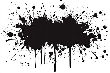 Abstract ink splatter design.